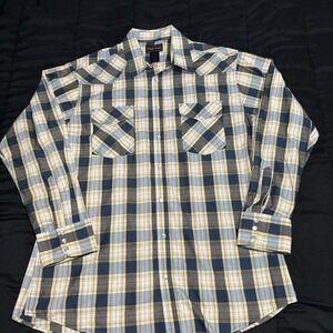 High Noon western pearl snap button long‎ sleeve shirt